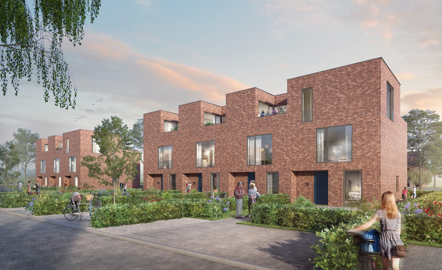 Reihenhaeuser Klinker Zeile 6 7 Fischbeker Heidbrook Hamburg Winking Froh Architekten